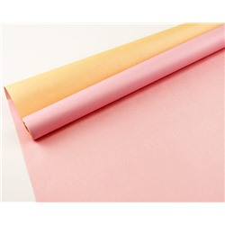 Крафт-бумага белёная двусторонняя Розовый-Персик 50гр. / рулон 0.7*10 м