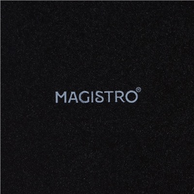 УЦЕНКА Набор тарелок фарфоровых Magistro Carbon, 21×18,5см, цвет чёрный