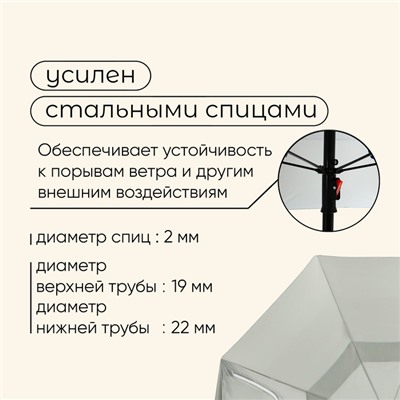 Зонт-трансформер maclay, c УФ защитой, d=240 см, h=220 см