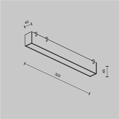 Светильник подвесной Technical TR129B-12W4K-B, 12Вт, 4х32,3х4,5 см, LED, 645Лм, 4000К, цвет чёрный