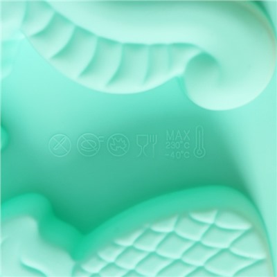 Форма для выпечки Доляна «Морские обитатели», силикон, 26×24×2,5 см, 7 ячеек, цвет МИКС