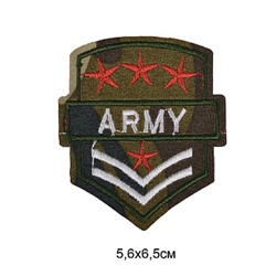 Аппликация пришивная арт.TBY.2312 Army 5,6х6,5см, уп.10шт