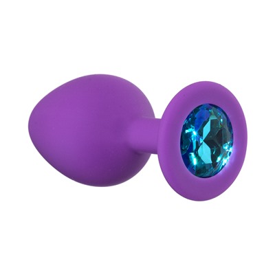 Анальная пробка Emotions Cutie Medium Purple light blue crystal 4012-05Lola