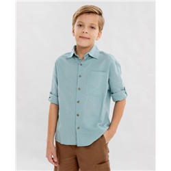 Рубашка голубая для мальчика Button Blue