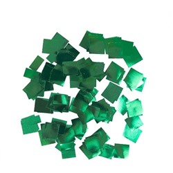 Конфетти "Квадрат" Металлизированное, Зеленый 1х1 см