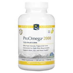 Nordic Naturals, ProOmega 2000, лимон, 1,250 мг, 120 мягких таблеток