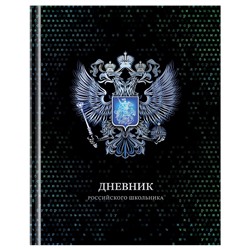 Дневник тв. об., 1-11 кл. "Дневник российского школьника" (Д5т40_лг_тф 12669, BG) глянцевая ламинация, серебряная фольга