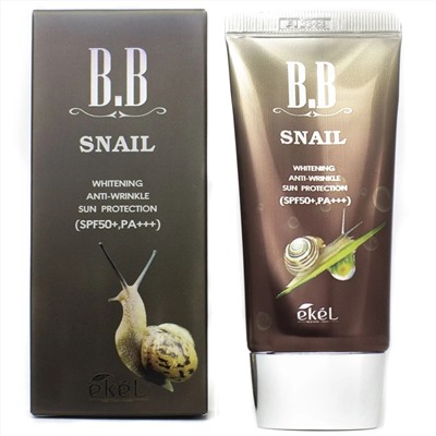 Ekel Крем BB антивозрастной с улиточным муцином - Snail BB cream, 50мл