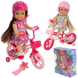 Кукла малышка Miss Kapriz4605YS Маленькая модница на велосипеде в кор. в Самаре