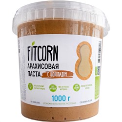 Паста арахисовая FITCORN с белым шоколадом 1000 г Дико Вкусно