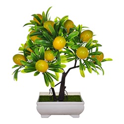 TCV030-03 Искусственное растение Бонсай Лимон в горшке, 24х20х12см