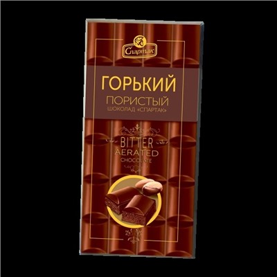 Шоколад "Спартак" горький пористый , (75 г.)