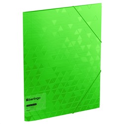 Папка на резинке Berlingo "Neon" А4, 600мкм, зелен