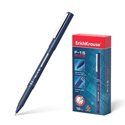 Ручка капиллярная "Erich Krause.F-15" 0,6мм синяя 37065