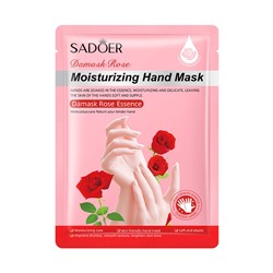 Увлажняющие маски-перчатки для рук с экстрактом дамасской розы SADOER Damask Rose Moisturizing Hand Mask, 35 г