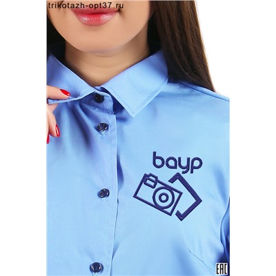 Рубашка корпоративная голубая (с вышивкой)