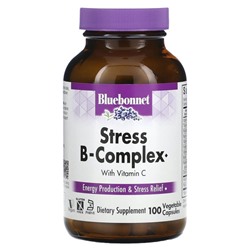 Bluebonnet Nutrition, Stress B-Complex, 100 растительных капсул