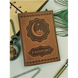 A-043 Обложка на паспорт мечеть (КРС/нат. кожа)