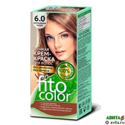 Стойкая крем-краска для волос Fitocolor 115 мл, тон 6.0 натуральный русый