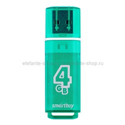 Флеш-накопитель USB 4GB Smart Buy Glossy Green (UM)