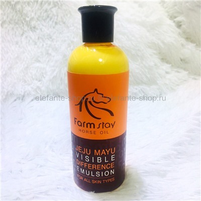 Эмульсия c лошадиным жиром FarmStay Visible Difference Horse Oil Moisture Emulsion 350ml (125)