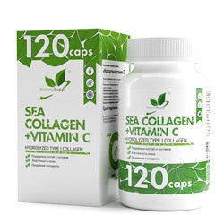 Морской коллаген + Витамин С / Sea collagen + vitamin C / 120 капс