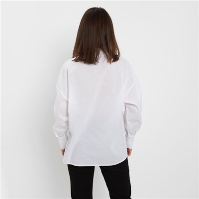 Рубашка женская MINAKU: Cotton collection цвет белый, р-р 46-48