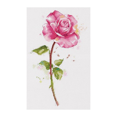Набор для вышивания PANNA арт. C-7190 Акварельная роза 18,5х28,5 см