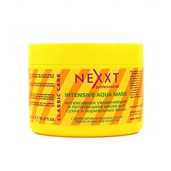 Nexxt Intensive Aqua Mask / Интенсивная увлажняющая питательная маска для сухих и нормальных волос, 500 мл