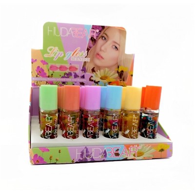 Блеск для губ Hudabear Lip Gloss Scented Moisturizing Formla Infused With Real Flowers 1 шт.