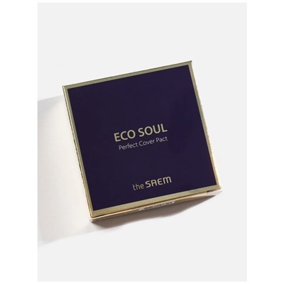 Пудра компактная 23 тон Eco Soul Perfect Cover Pact 23 Natural Beige, 11 гр