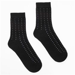 Носки мужские MINAKU «Белые точки», цвет чёрный, размер 40-41 (27 см)