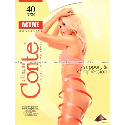 Капроновые колготки Conte ACTIVE 40 корректирующие Natural