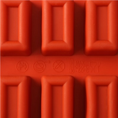 Форма для выпечки Доляна «Сладости.Батончик», силикон, 30×17×2 см (4×2,3×2 см), 25 ячеек, цвет коричневый