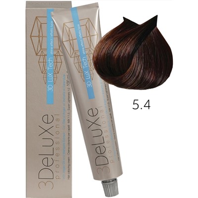 3015570 5.4 Крем-краска для волос 3DELUXE PROFESSIONAL СВЕТЛО-КАШТАНОВЫЙ МЕДНЫЙ