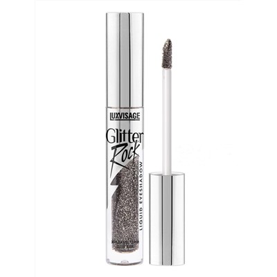 LuxVisage Тени жидкие Glitter Rock тон 305 Черное серебро