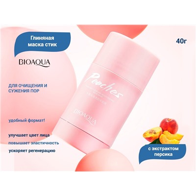 Глиняная маска стик с экстрактом персика Bioaqua Peach Mask 40гр