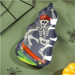 Блюдо стеклянное сервировочное Доляна «Хэллоуин. Скелет», 20×11,2 см