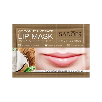 Гидрогелевые патчи для губ с экстрактом кокоса SADOER Coconut Hydrate Lip Mask, 8 гр