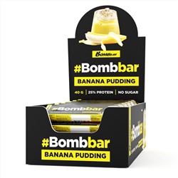Протеиновый батончик Bombbar в шоколаде - Банановый пудинг