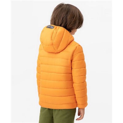 Скидка -50% Куртка демисезонная базовая с капюшоном оранжевая Button Blue