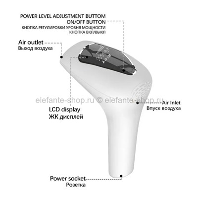 Фотоэпилятор лазерный Intense Pulsed Light AM001 White (96)