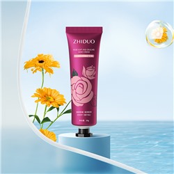 Крем для рук увлажняющий "Нежная Роза" Zhiduo Rose Soft And Delicate Hand Cream, 30гр