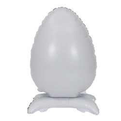 Шар фольгированный 30" "Яйцо пасхальное", на подставке, белый