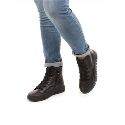 04-YSN2285-1 BLACK Ботинки женские зимние (натуральная кожа, шерсть)