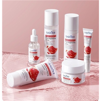 Yабор уходовой косметики для лица Sadoer Pomegranate 6in1