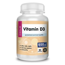 Витамины и минералы - D3 600 ME, 90 кап.