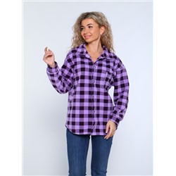 М395 Рубашка оверсайз флис (фиолетовый)