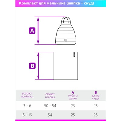 Комплект шапка и снуд 12м11324