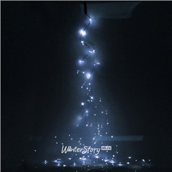 Гирлянда на елку 180-210 см Лучи Росы, 8 нитей, 160 холодных белых MINILED ламп, серебряная проволока, IP20 (Serpantin)